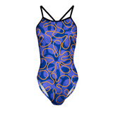 Orange Blue Flower Openback